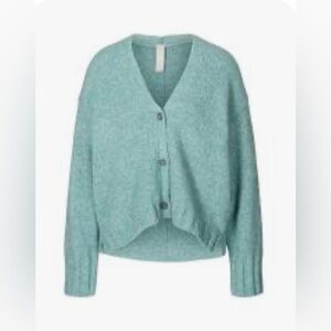 ISCHIKO Cotton Wool Blend Jumper V-neck Sweater Teal Size 0/ 4-6